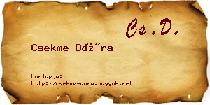 Csekme Dóra névjegykártya